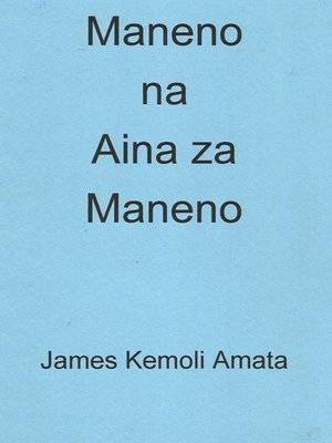 cover image of Maneno na Aina za Maneno